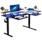 L-Shaped Electric Height Adjustable Gaming Desk with Keyboard Tray